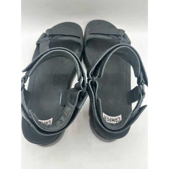 Camper Oruga Women's Platform Sandal Black Leather  Shoes Size 40  or US 9 - Picture 9 of 12